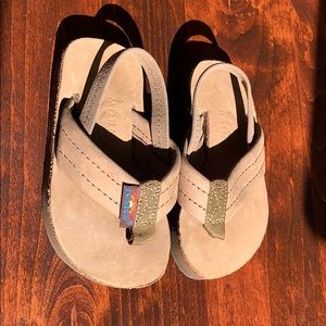 NWOT Rainbow Flip Flops with Backstrap